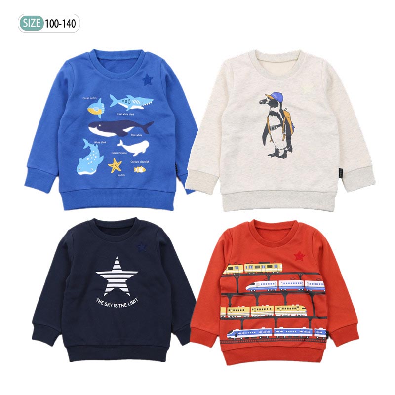 Export Japan children's clothing spring and autumn men's children's hair snare head casual top crew neck top Baby cotton inner coat jacket