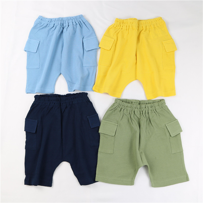 Japan's thousands of summer net eyes small children's big pp children's shorts men's and women's baby pure cotton thin 5 points pants
