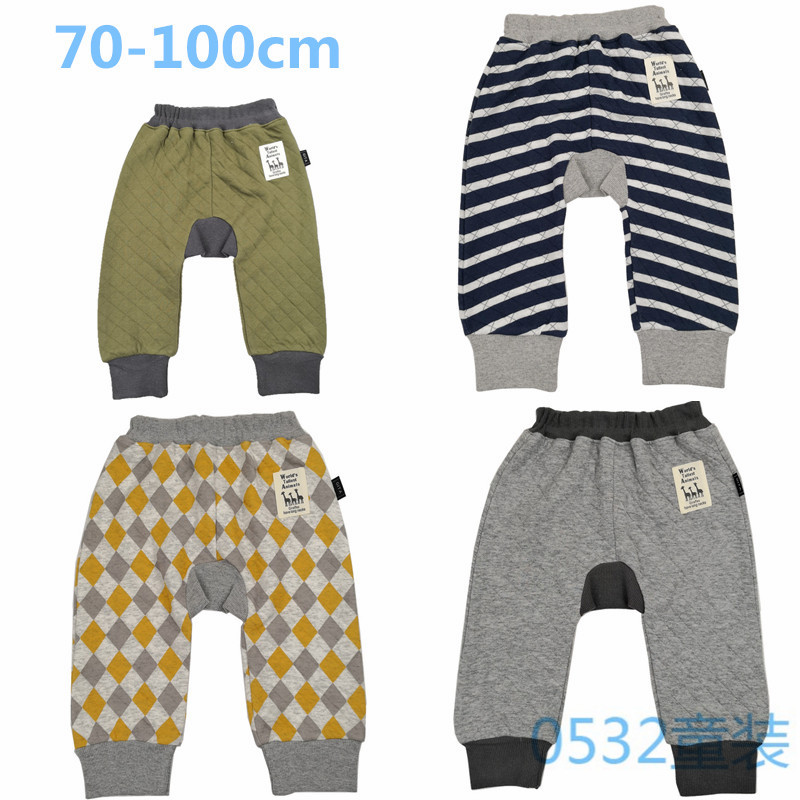 Japanese children's clothing autumn and winter air cotton long pants external pants large PP pants Neri pure cotton pants baby baby 0-3 years old