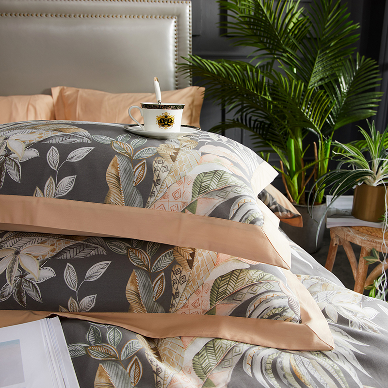 Bộ bông bốn mảnh của Mỹ gồm 60 chiếc bông dài chủ yếu bằng vải cotton in satin 1,8 m bộ giường bốn mảnh - Bộ đồ giường bốn mảnh chăn ga đẹp