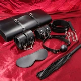 SM Bundled Set, наручники, маленький кожаный кнут, любовная привязанность, любовные инструменты для посуды, инструменты для инструментов на риско -кровать
