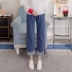 Quần bà bầu mặc ngoài cỡ lớn thời trang mẹ mùa xuân và quần jeans mùa thu quần 9 ống rộng quần quần mùa hè thu đông - Phụ nữ mang thai quần / quần bụng quần thun bầu Phụ nữ mang thai quần / quần bụng