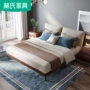 Lin Bắc Âu 1,8 m giường đôi nhỏ gọn da hiện đại bọc vải tựa lưng master bedroom RAV3A giường giường gỗ - Giường các mẫu giường đẹp