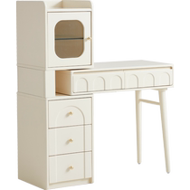 Lins home bedroom solid wood dressing table makeup mirror dressing table drawer cabinet integrated small 2024 new style