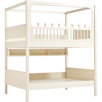 Lins home high guardrail high and low bed bunk bed upper and lower bunk bed childrens bed double bed solid wood feet LS585