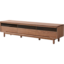 Lins Wood Nordic solid wood TV cabinet Japanese style home living room red oak TV cabinet coffee table combination LS405