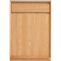 Lins Home Nordic double-layer solid wood sideboard against the wall 2024 new slate storage cabinet