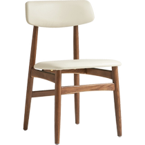 Lins Home Retro Simple Solid Wood Dining Chair 2024 New Chair Home Oak Backrest Stool