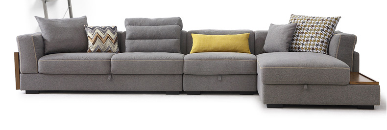 Lin của Bắc Âu khách hiện đại nhỏ gọn vải phòng sofa căn hộ nhỏ nền kinh tế lưu trữ hình chữ L sofa set 995