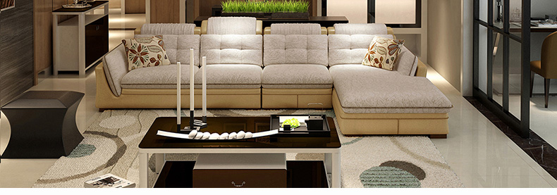 Lin hiện đại nhỏ gọn căn hộ nhỏ vải sofa lớp không gian phòng khách ba người chaise dài đóng gói kết hợp 2040