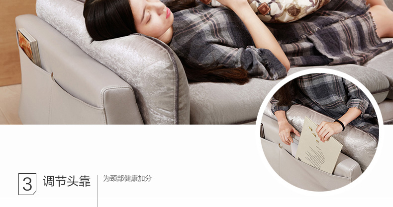 Lin hiện đại nhỏ gọn căn hộ nhỏ vải sofa lớp không gian phòng khách ba người chaise dài đóng gói kết hợp 2040