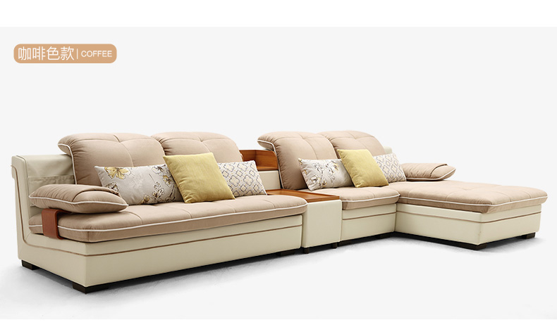 Đơn giản phòng khách hiện đại sofa vải kết hợp Châu Âu nền kinh tế căn hộ nhỏ full-fit hình chữ L sofa F09853