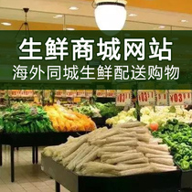 China overseas Chinese and English fresh supermarket City 020 distribution shopping mall website construction production custom development