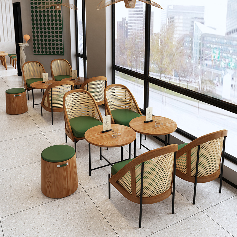 Nordic minimal milk tea shop tables and chairs combined network red café cafeteria sofa restaurant Western restaurant hamburger table