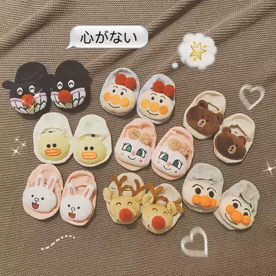 2019 New ins Wind baby invisible socks set glue non-slip three-dimensional cartoon cotton doll baby socks thin