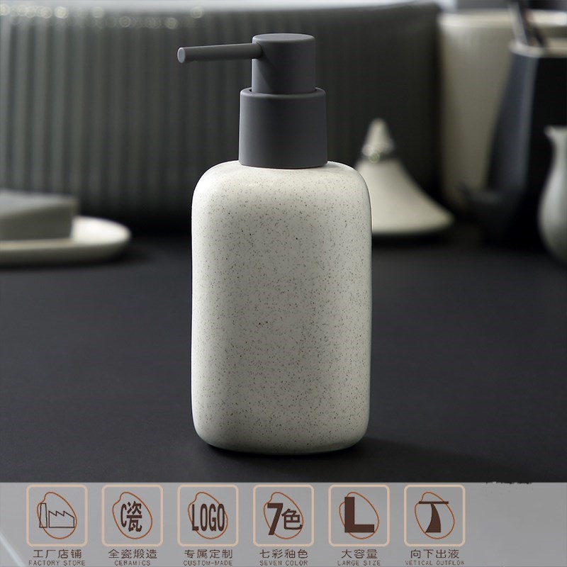 Detergent bottled press type luxury laundry detergent shower gel bottle empty bottle ceramic dressing room hotel split