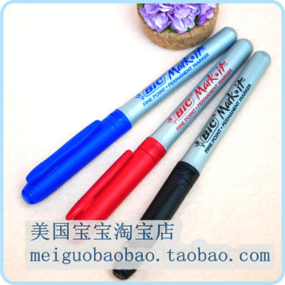 10 free shipping French BIC whiteboard fluorescent markers for marking diaries in black, red, blue, orange and green