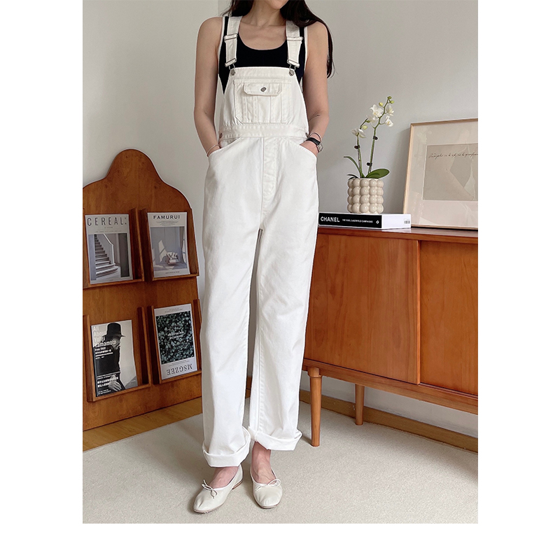 Crocch White Jean-Belt Trouser Loose Lin Strip Leisure Trousers Reduced Age New Spring Summer Hanging Pants