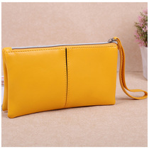 2020 new lady Korean version hand held mobile phone bag long style zero wallet hot sell zipped PU embossed zero money position