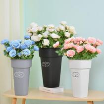Wake Flowers Bucket Deep Water Home 50cm Flower Shop Special Acrylic Plastic Transparent Large Horn High Drum Flowers Bubble supplies