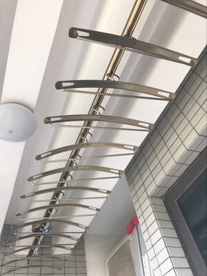 Foshan lifting clothes drying rack balcony hand-cranked clothes drying rod double rod indoor quilt drying clothes thickening clothes drying rack factory