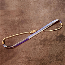 VIKIKO JEWELRY No. 1 Japanese hand-woven hand rope dark purple girls Wild