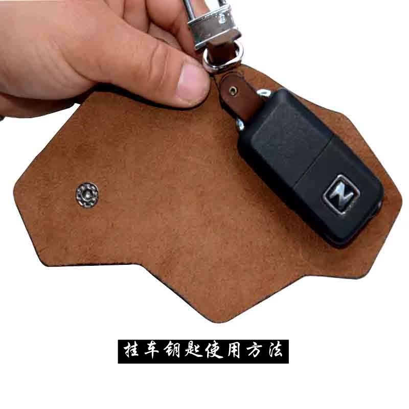 Túi xách nam da công suất lớn treo thắt lưng khóa châu Âu và Mỹ đa chức năng nữ da xe móc chìa khóa túi ví móc khóa loại đẹp