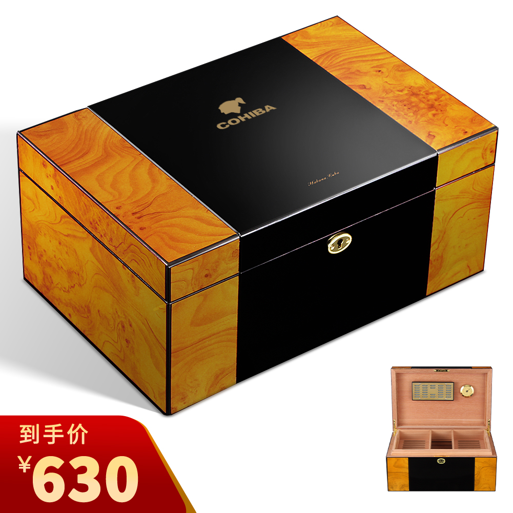 Cigar Box Cuba Cigar Tobacco Case Snowpine Wood High-end Portable Professional Cigar Cabinet Imported Cigar Moisturizing Box