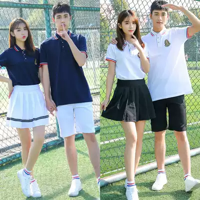 Korean summer school style school uniform set Elementary School Junior High School High School student class uniform British uniform graduation photo clothing