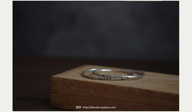 Van Gogh For handmade - "cảm xúc đơn giản" làm bằng bạc sterling làm bằng tay chấm bi cũ các mẫu vòng đeo tay bằng vàng 18k