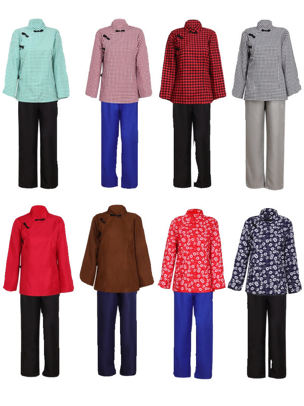 Peasant Guerrilla Village Girl Clothing, Peasant Performance Costume, People's Clothing, Republic of China Student Uniform, Female Peasant Performance Costume