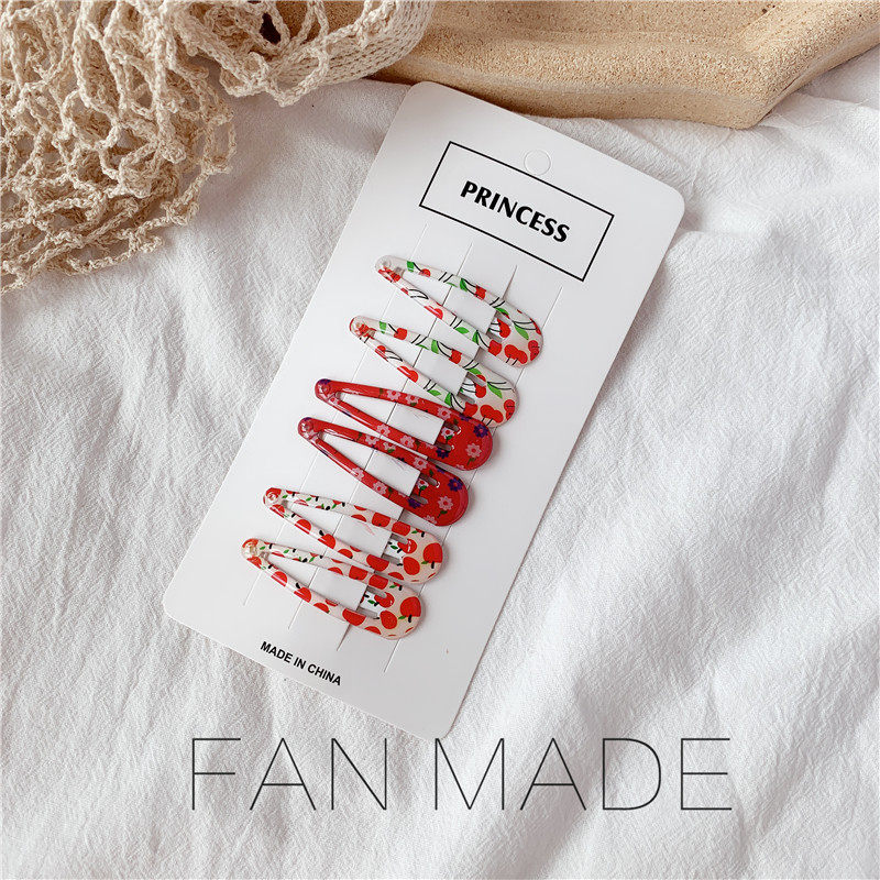 Sails Children Hair Clip Combined Head Accessories Clip Korea Little Girl Hair Accessories Side Hair Clip Netting Red Girl Color