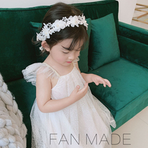 Sail home childrens hair hoop lace flower bag hair belt Princess headband pearl hair accessories Super fairy headdress