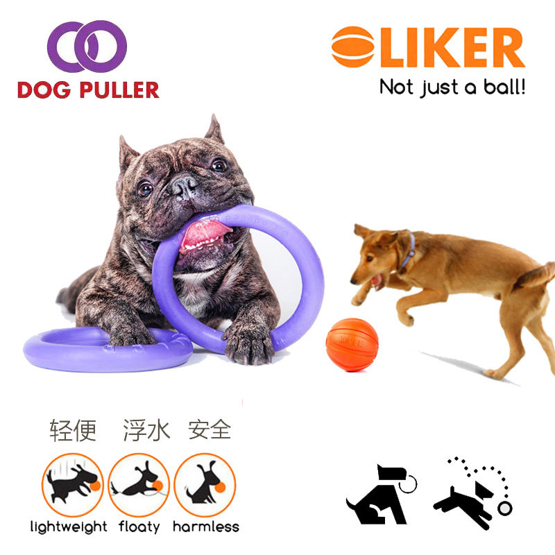 Ukraine PULLER Pet Dog Purple Ring Front Interactive UFO Tug River Bite Resistance Toy Floating Training Ball
