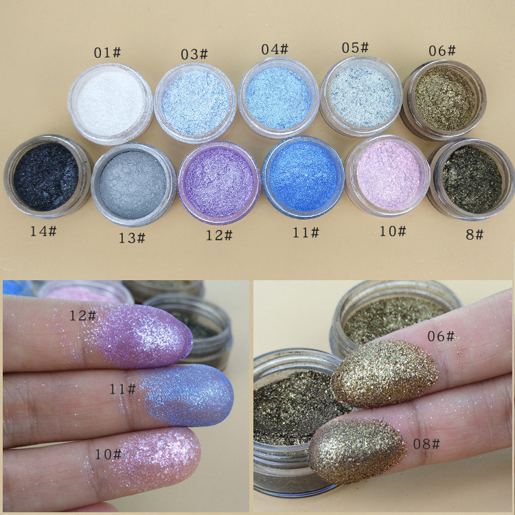 High-gloss powder brightening powder pearlescent eye shadow powder glitter sequins colorful black COS makeup Latin stage performance