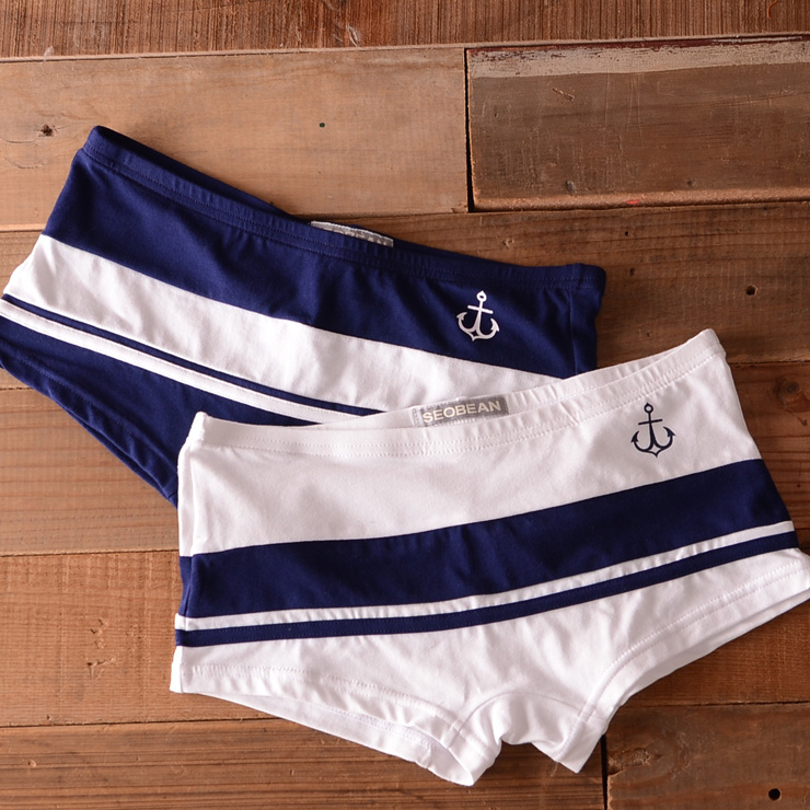 Thủy thủ cá tính đồ lót thủy thủ nam cotton quần lót nam quần lót gợi cảm neo thanh niên thể thao võ sĩ quần lót phụ nữ