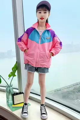 Girls ' coats summer clothes 2021 new children's sunscreen clothes little girl breathable skin clothes Western style summer thin tide