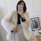 QINS 2022 new winter raccoon fur double-sided woven fur coat women's young short fur coat