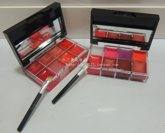 Lovealpha Alpha Eight Color Lip Gloss Set 8 Màu Lip Gloss Lip Lasting Moisturising Brightising with Brush - Son bóng / Liquid Rouge