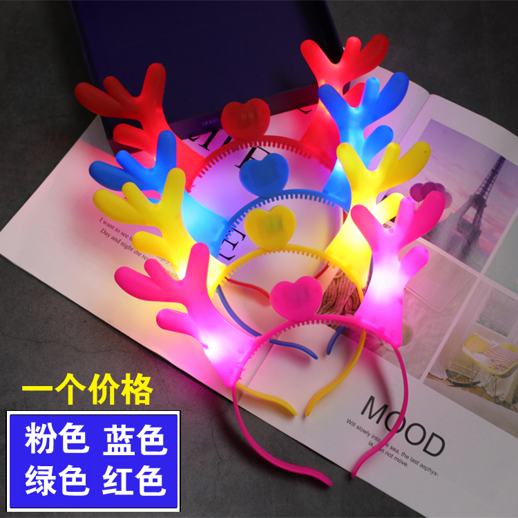 Christmas Day Angle with Lights Han Long corner with Adult Flash Hanging Hang Horn Concert Children's Prop Batch