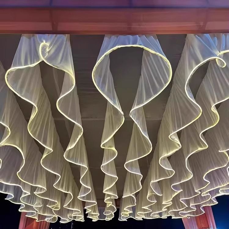 Luminous Ceiling Gauze Ceiling Decoration Led Light with Waterproof Light with Atmosphere Wedding Outdoor Camping Style Restaurant Luminous Ceiling Gauze Ceiling Decoration Led Light with Waterproof Light with Atmosphere Wedding Outdoor Camping Style Restaurant