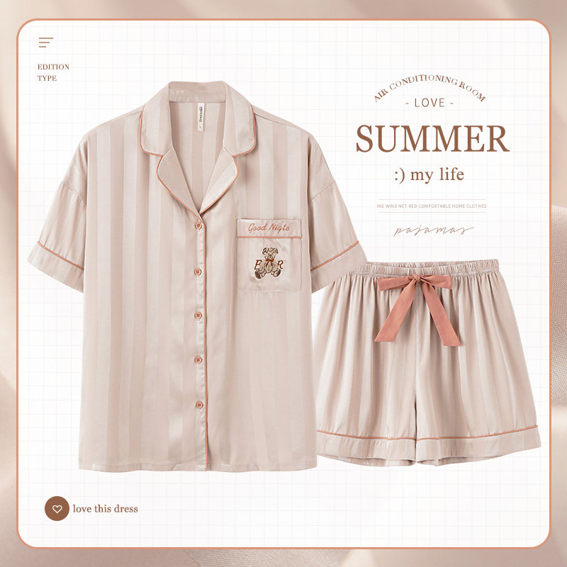 Princess Mark's pyjamas summer ice wire thin cartoon cool suit can be worn in a high-sense short sleeve home suit