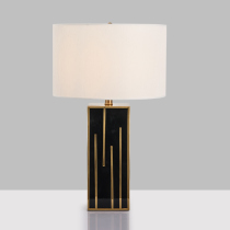 Postmodern light extravagant living-room tea table metal table lamp minimalist creative bed head lamp cloth art bedroom desk decent board room