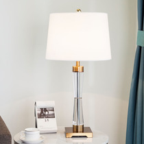 American minimalist modern K9 Crystal high-end bedroom Living room Book room Bed Headlights Prototype Board Room Cozy Cloth Art Desk Lamp