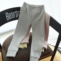 Children's thickened autumn pants single-strip baby striped cotton pants autumn and winter leggings boys and girls warm long pants