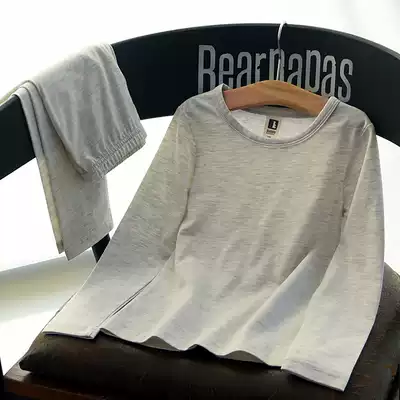 Baby long sleeve round neck cotton casual pajamas set Spring and Autumn thin boys and girls children's underwear home clothes