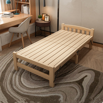 Folding bed wooden 80cm single person 0 9×1 9m one meter five 1 meter wide household 120 children 150cm disassembly