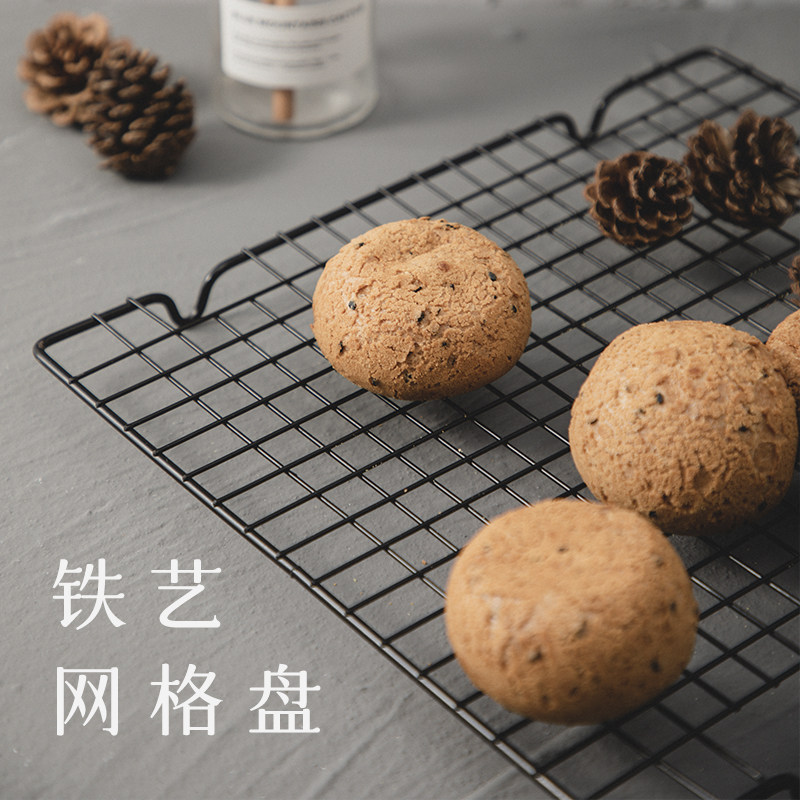 ins Korean iron art grid minimalist photo swing shooting shadow props baking cooling rack cake egg tarts bread biscuit pastry not stained with net rack gourmet photo-phase background