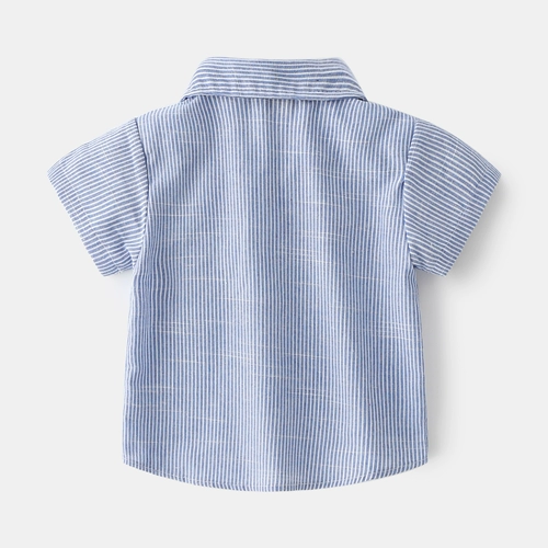 Рубашка для мальчиков, детская мультяшная хлопковая летняя одежда, коллекция 2022, в западном стиле, в корейском стиле, короткий рукав