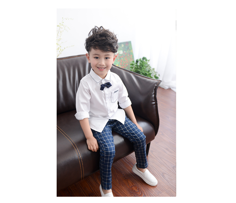 Chemise garcon à manche longue en coton - Ref 2082145 Image 25